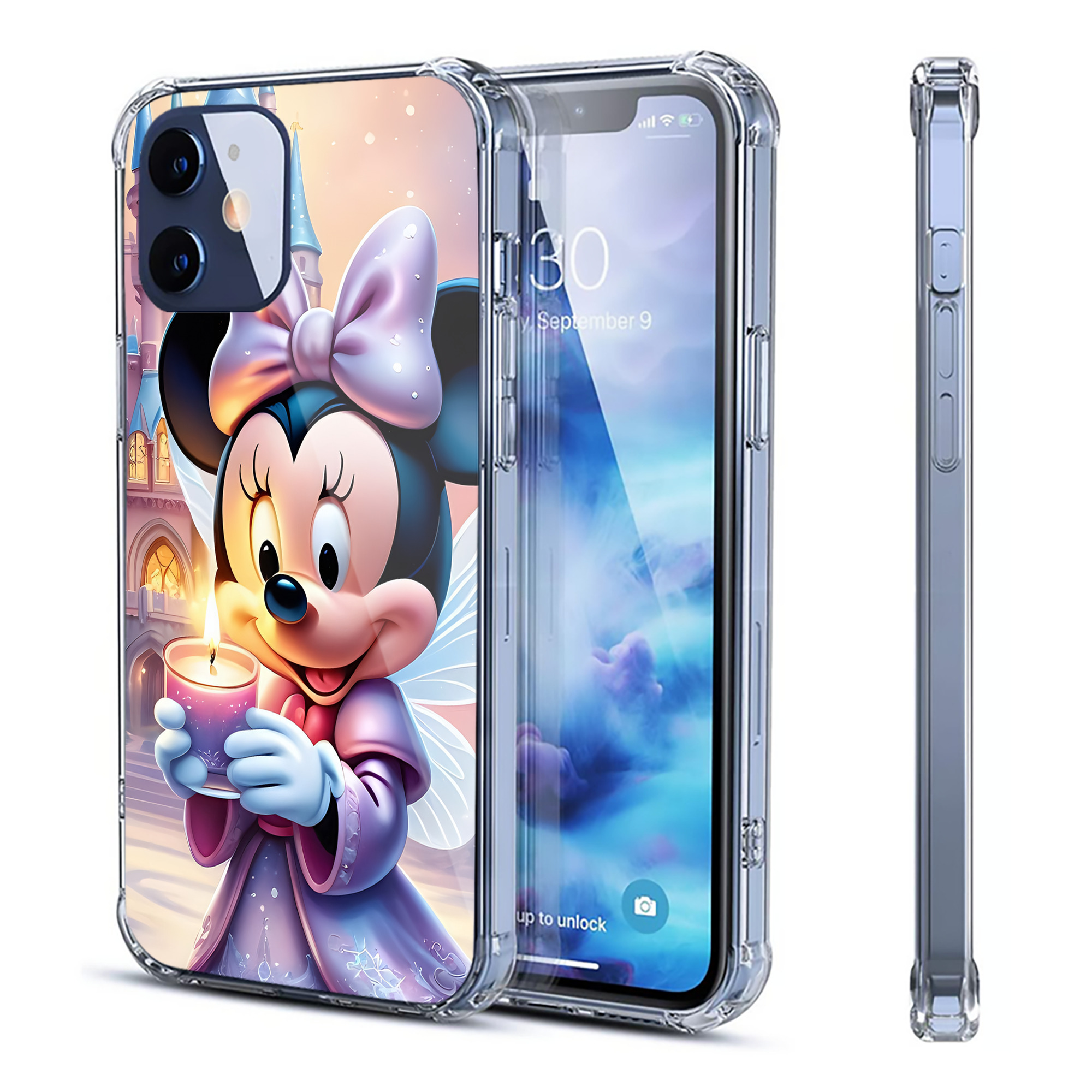 （画像用） ミッキーマウス Mickey Mouse 【iPhone 12シリーズ対応】透明スマホケース（クリアソフトケース）